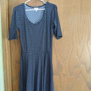 LuLaRoe B&W patterned Dress Size L